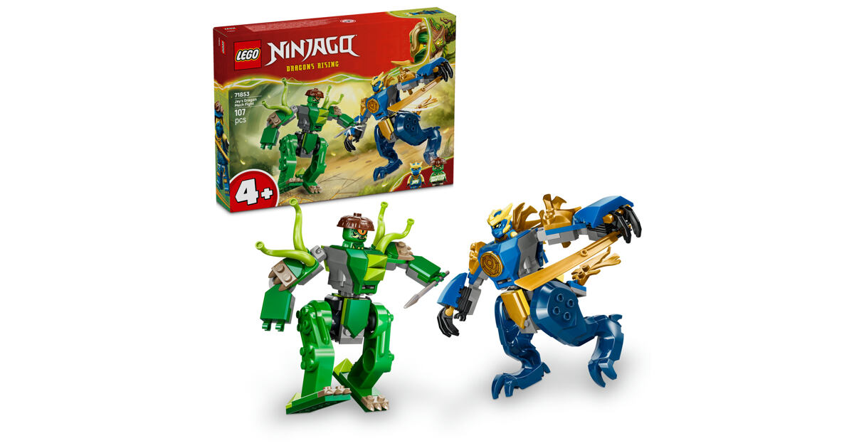 LEGO® NINJAGO® 71853 Jay și Dragon în costume de robot - Top4toys.ro