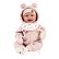 Llorens 84480 NEW BORN - Papusa realistă cu sunete și corp din material moale - 44 cm