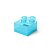 LEGO úložný box 4 s vekom - trblietavá modrá