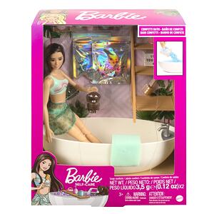 Mattel Barbie Panenka a koupel s mýdlovými konfetami Brunetka