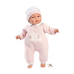 Llorens 13848 JOELLE - realistická bábika bábätko s mäkkým látkovým telom - 38 cm
