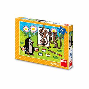 Dino Krtek malířem 24 dílků Puzzle