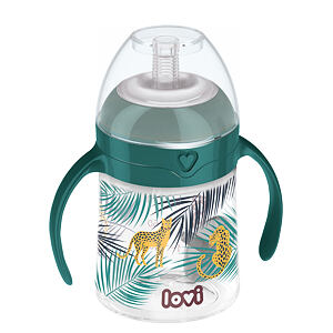 LOVI Prvý hrnček so slamkou a závažím JUNGLE VIBES 150ml