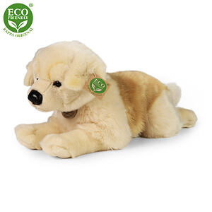 Rappa Plyšový pes zlatý retriever ležiaci 39 cm ECO-FRIENDLY