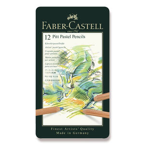 FABER-CASTELL Umělecké pastely Pitt Pastel plechová krabička 12 barev