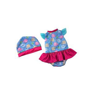PLEJO Oblečení pro panenku 40 - 43 cm, body s čepičkou modré