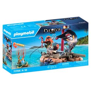 Playmobil Pirátska plť s pokladom