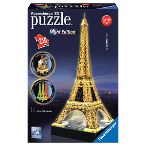 Ravensburger puzzle 3D Eiffelova věž (Noční edice) 216 dílků