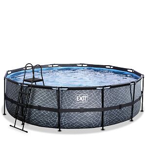 EXIT Frame Pool o488x122cm (12v Sand filter) – Stone Grey