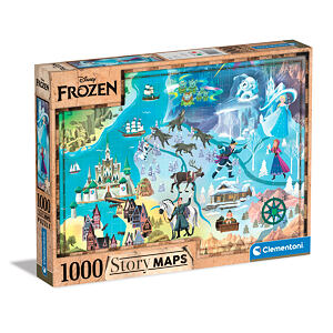 Clementoni Disney Mapa - Frozen Puzzle 1000 dílků