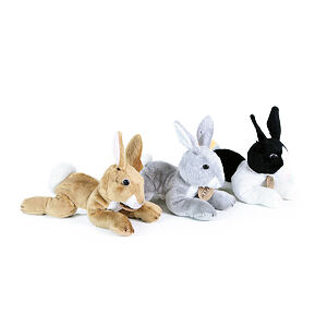 Rappa Plyšový králik ležiaci 3 druhy, 18 cm