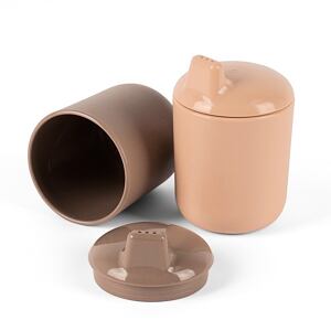 Dantoy Tiny Bio hrníčky s víčkem Nude/Mocca 2ks 0m+
