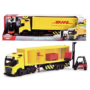 Dickie DHL nákladní auto Volvo FH 16 s vysokozdvižným vozíkem 35 cm