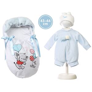 Llorens M844-51 obleček pro panenku miminko NEW BORN velikosti 43-44 cm