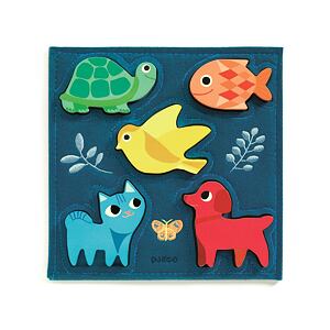 DJECO Dřevěné puzzle zvířátka