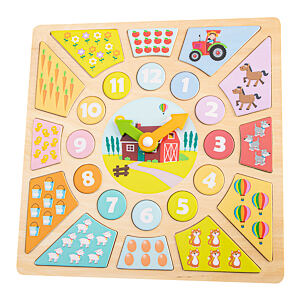 New Classic Toys Hodiny + puzzle 2v1