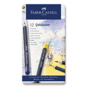 FABER-CASTELL Pastelky  Goldfaber, 12 barev, plechová krabička