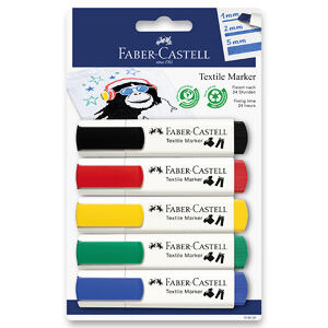 FABER-CASTELL Popisovače na textil  5 základních barev