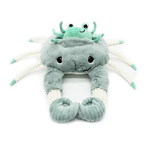 PTIPOTOS Plyšový krab Cassecou mátový - máma s miminkem