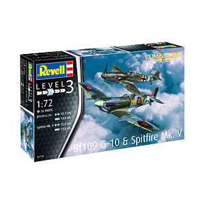Revell Plastic Modelkit letadla 03710 - Bf109G-10 & Spitfire Mk.V (1:72)