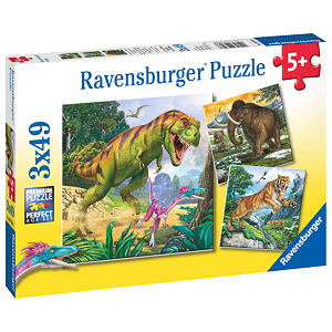 Ravensburger Dinosauři a čas Puzzle 3x49 dílků