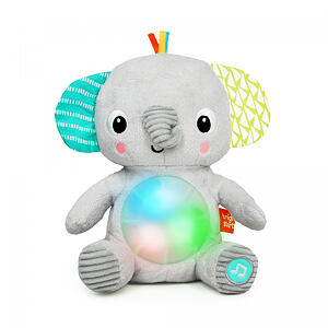 Bright Starts Hračka plyšová hudební svítící Hug-a-bye Baby™ sloník, 0m+