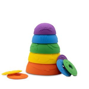 Jellystone Designs Silikonové stohovací kelímky, duhová
