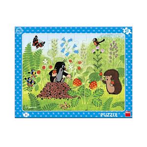 Dino Krtek a jahody 40 dílků deskové Puzzle