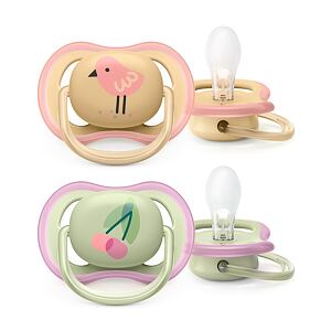 Philips AVENT Cumlík Ultra air Obrázok 0-6m dievča (čerešňa), 2 ks