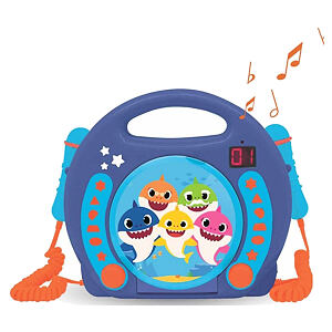 Lexibook Přenosný CD přehrávač Baby Shark se 2 mikrofony