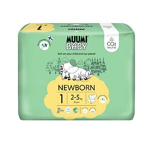 Muumi Baby 1 Newborn 2–5 kg (25 ks), eko plienky