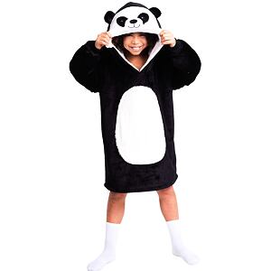 Cozy Noxxiez CH326 Panda - hrejivá televízna mikinová deka s kapucňou pre deti 7 - 12 rokov