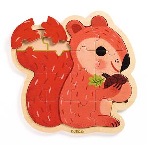 DJECO Reliéfní puzzle Veverka