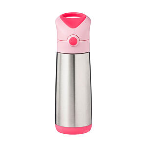 b.box Termoska na pití s brčkem 500 ml - růžová