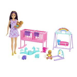 Mattel Barbie CHŮVA S DVOJČATY HERNÍ SET