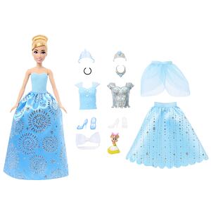 Mattel Disney Princess Panenka s královskými šaty a doplňky - Popelka