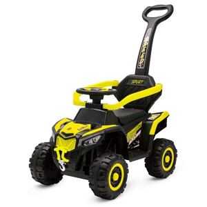 Dětské elektrické odrážedlo Baby Mix Ruggy s vodící tyčí žluté