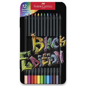 FABER-CASTELL Pastelky Black Edition 12 barev