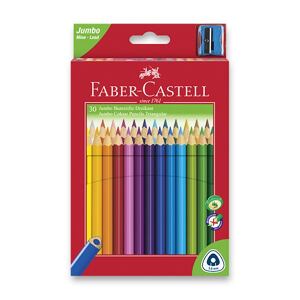 FABER-CASTELL Pastelky Junior Triangular 30 barev + ořezávátko