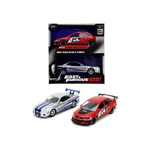 Jadas Fast and Furious-Doppelpack: Mitsubishi Lancer Evo IX (2006) + Brians Nissan Skyline GTR R34 (