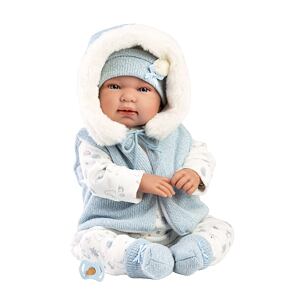 Llorens 84485 NEW BORN realistická bábika bábätko so zvukmi a mäkkým látkovým telom 44 cm