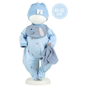 Llorens M741-20 Obleček pre bábiku bábätko NEW BORN veľkosti 40–42 cm s doplnkami