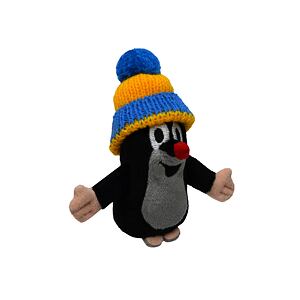 Moravská ústředna Krtek 10cm prstový maňásek kulich modro-žlutý