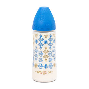 Suavinex PREMIUM Fľaša 360 ml SILIKÓN - TMAVO MODRÁ