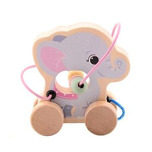 Jucărie labirint din lemn JOUÉCO the Wildies Family Elefant, Maimuță, Urs, Tigru 12 m+