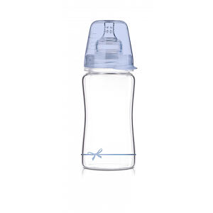 LOVI Lahev skleněná 250 ml BABY SHOWER kluk