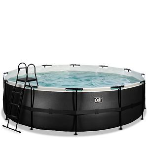 EXIT Frame Pool o488x122cm (12v Sand filter) – Black-Leather Style