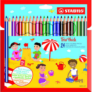 Stabilo Pastelky trojhranné silné 24 barev