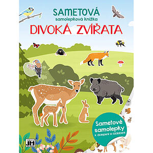 JIRI MODELS Zamatová samolepková knižka/ Divoké zvieratá