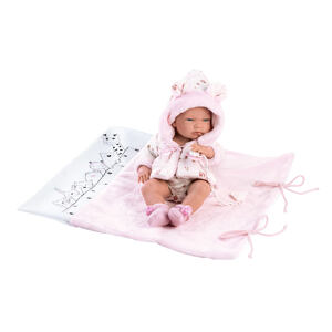 Llorens 73898 NEW BORN HOLČIČKA - realistická bábika bábätko s celovinylovým telom - 40 cm